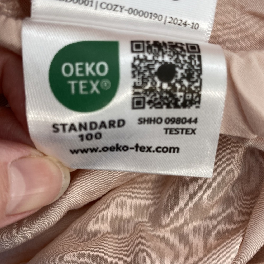 Cozy Earth Sheet Set SPLIT KING Peony Pink Luxury Viscose Bamboo Canvas Tote - Picture 6 of 10